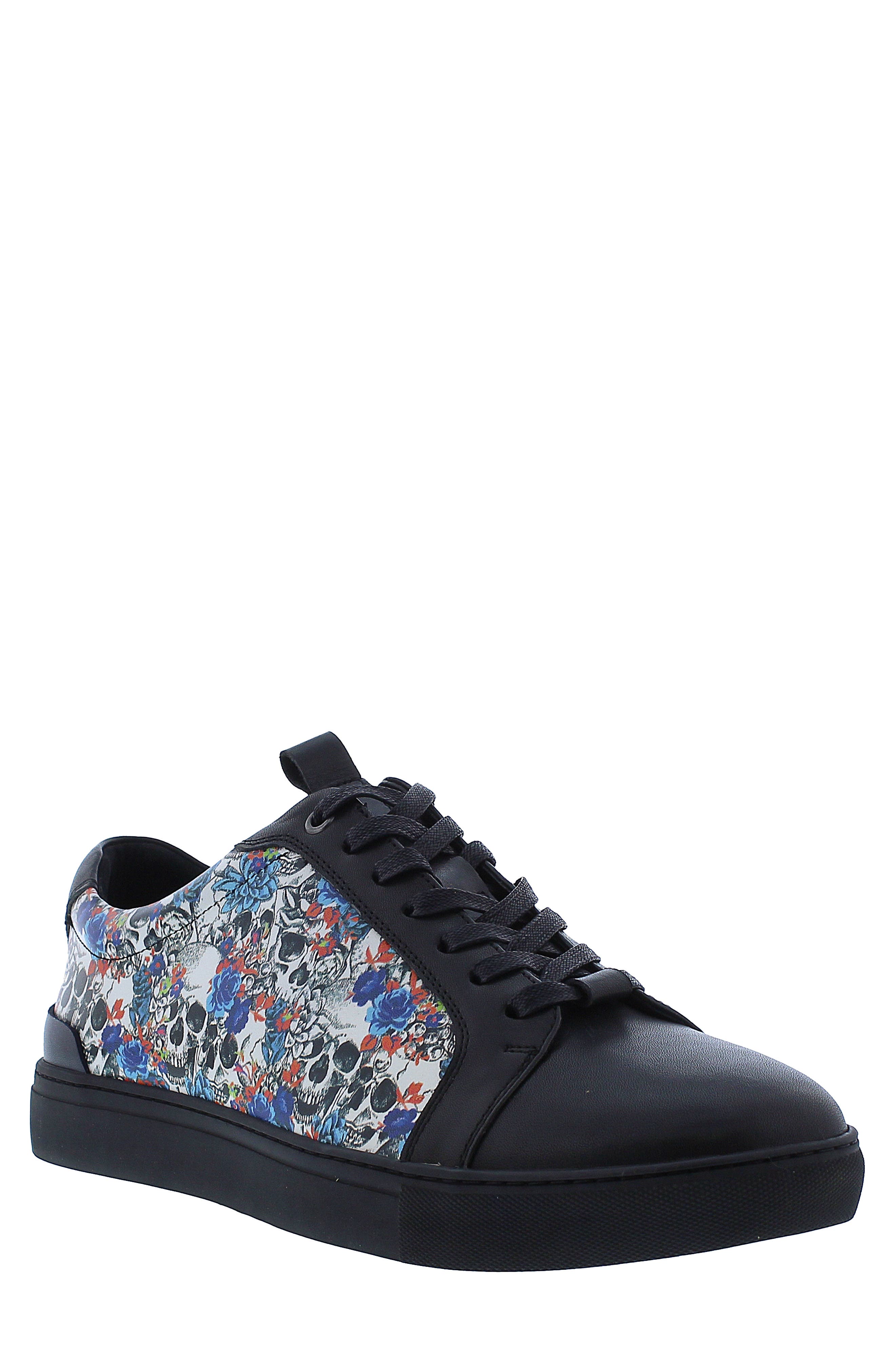 Robert Graham Alexander Leather Sneaker, Main, color, 