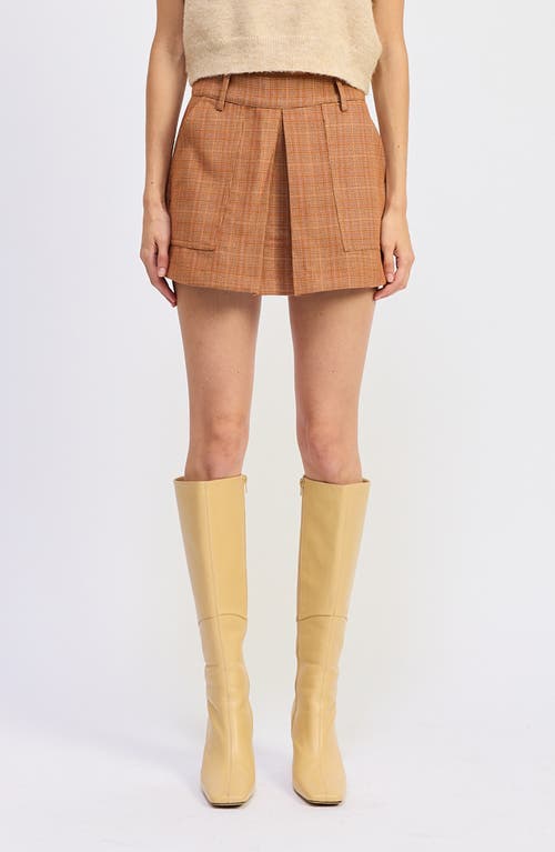 Jacquie The Label Leighton Plaid Skort In Orange