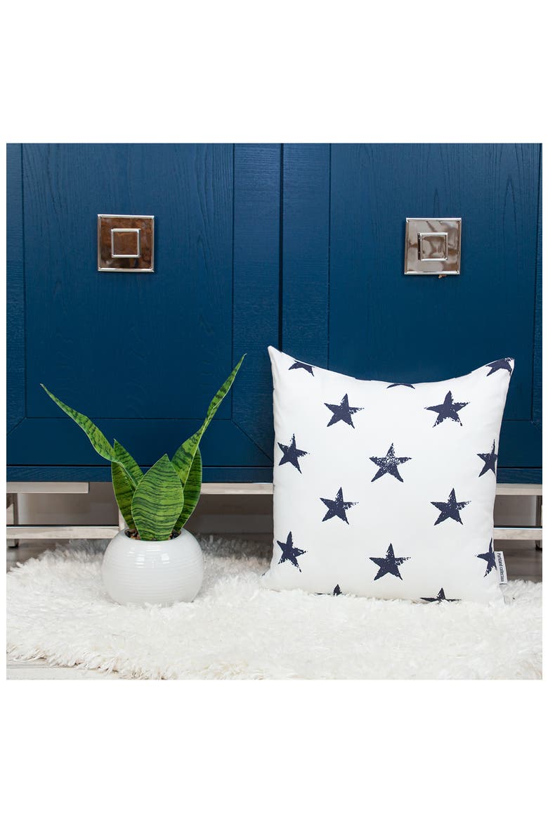 Star Cotton Pillow, Alternate, color, WHITE