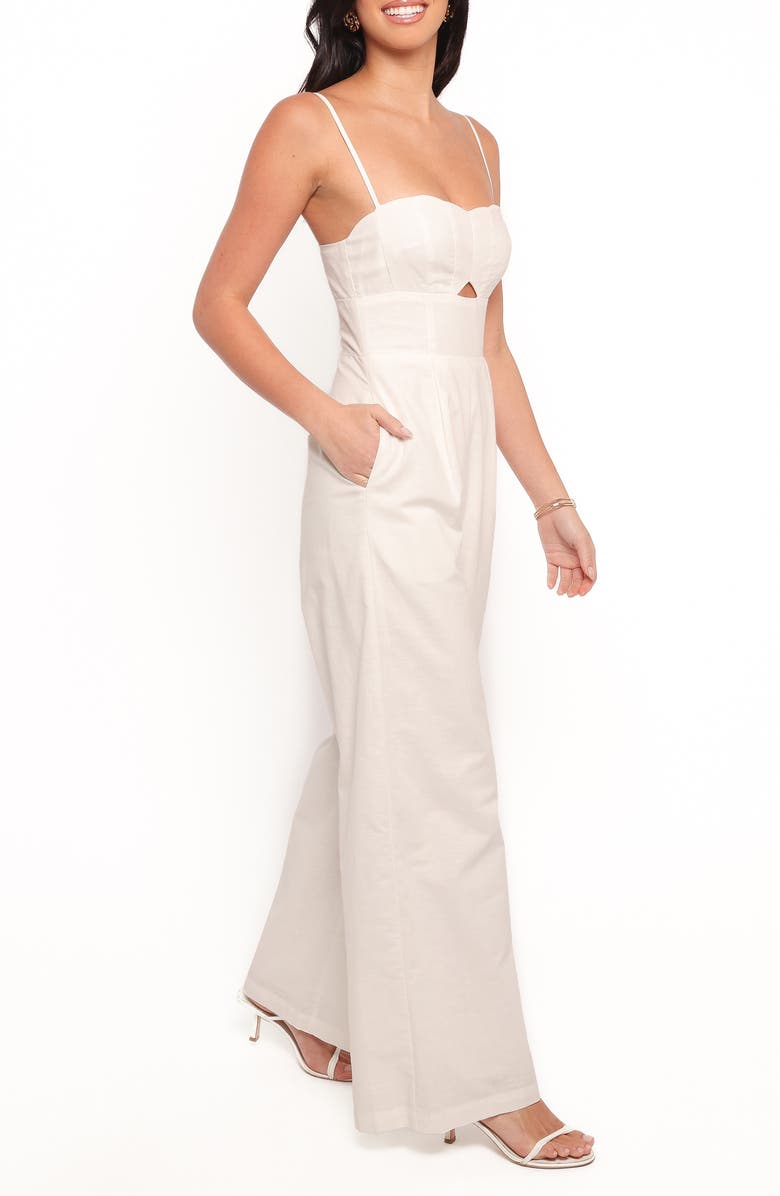 Petal & Pup Metra Cutout Linen & Cotton Jumpsuit, Alternate, color, 