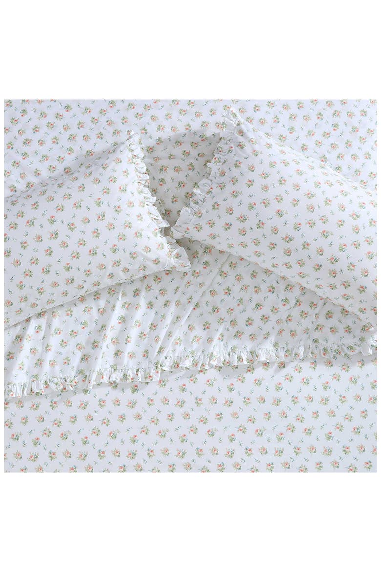 Roseford 4-Piece Cotton Sheet Set, Alternate, color, PASTEL ORANGE