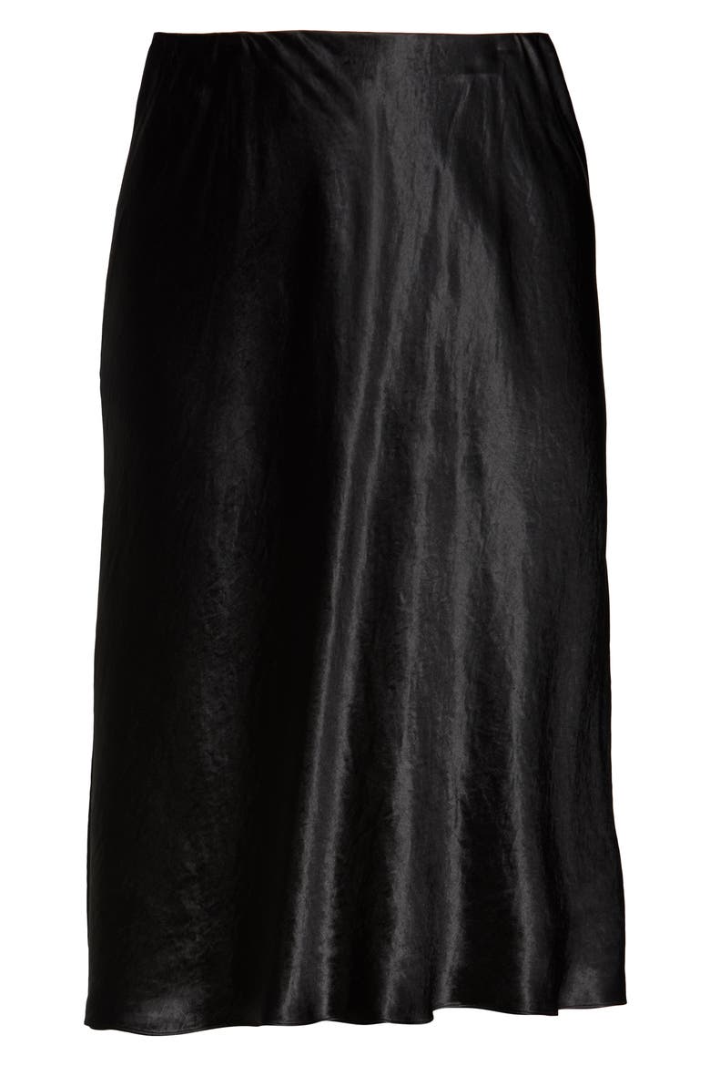 Satin Slip Skirt, Alternate, color, BLACK