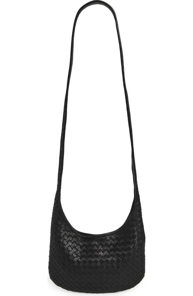 Bottega Veneta Small Fluffy Intrecciato Leather Crossbody Bag, Alternate, color,