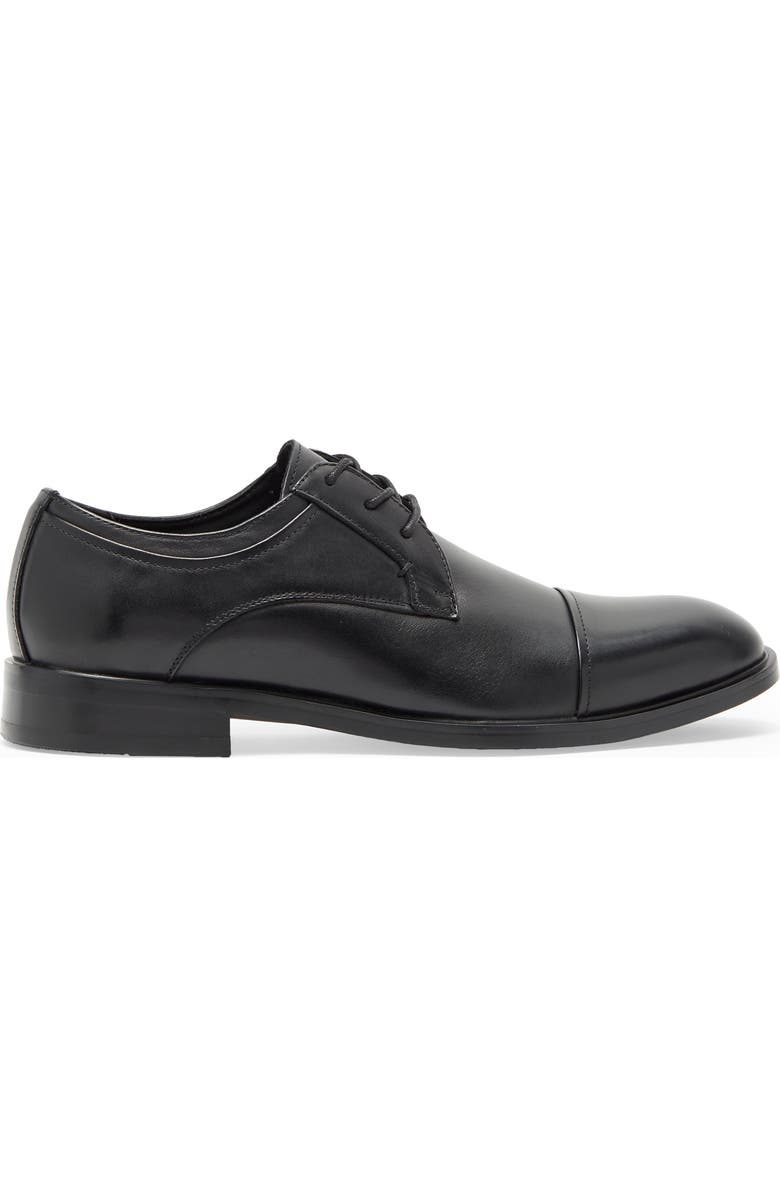 NORDSTROM RACK Greyson Cap Toe Leather Derby, Alternate, color, Black