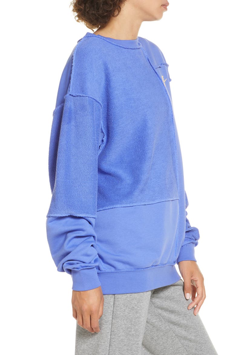 Icon Clash Crewneck Sweatshirt, Alternate, color, SAPPHIRE