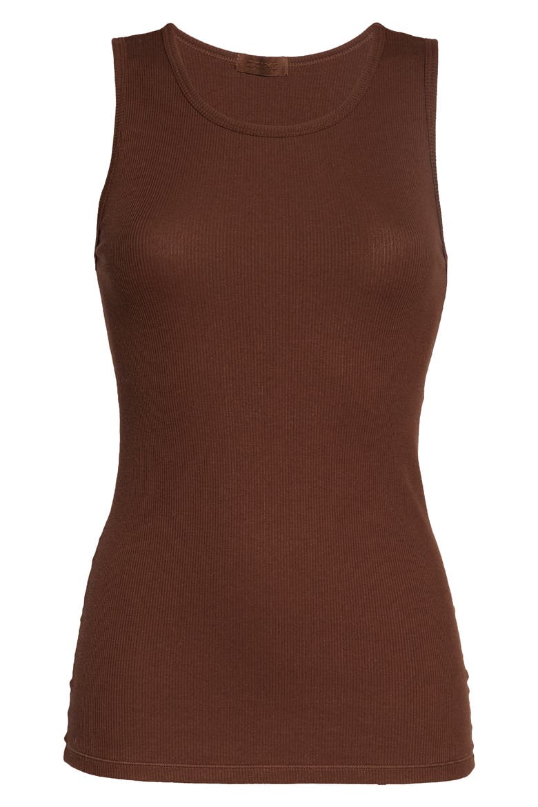 Boyfriend Rib Tank, Alternate, color, COCOA