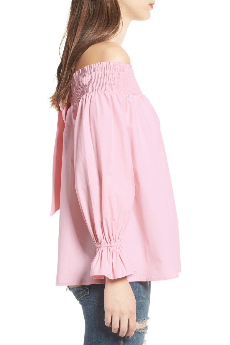 Bow Off-the-Shoulder Top, Alternate, color, BLUSH