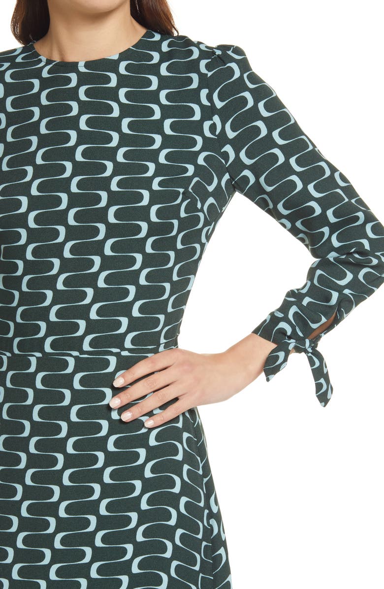 Reformation Port Print Long Sleeve Midi Dress, Alternate, color, 