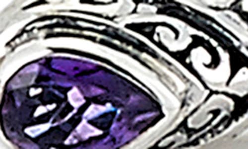 Samuel B. Silver 1.00 Ct. Tw. Amethyst Twisted Cable Bangle Bracelet In Purple