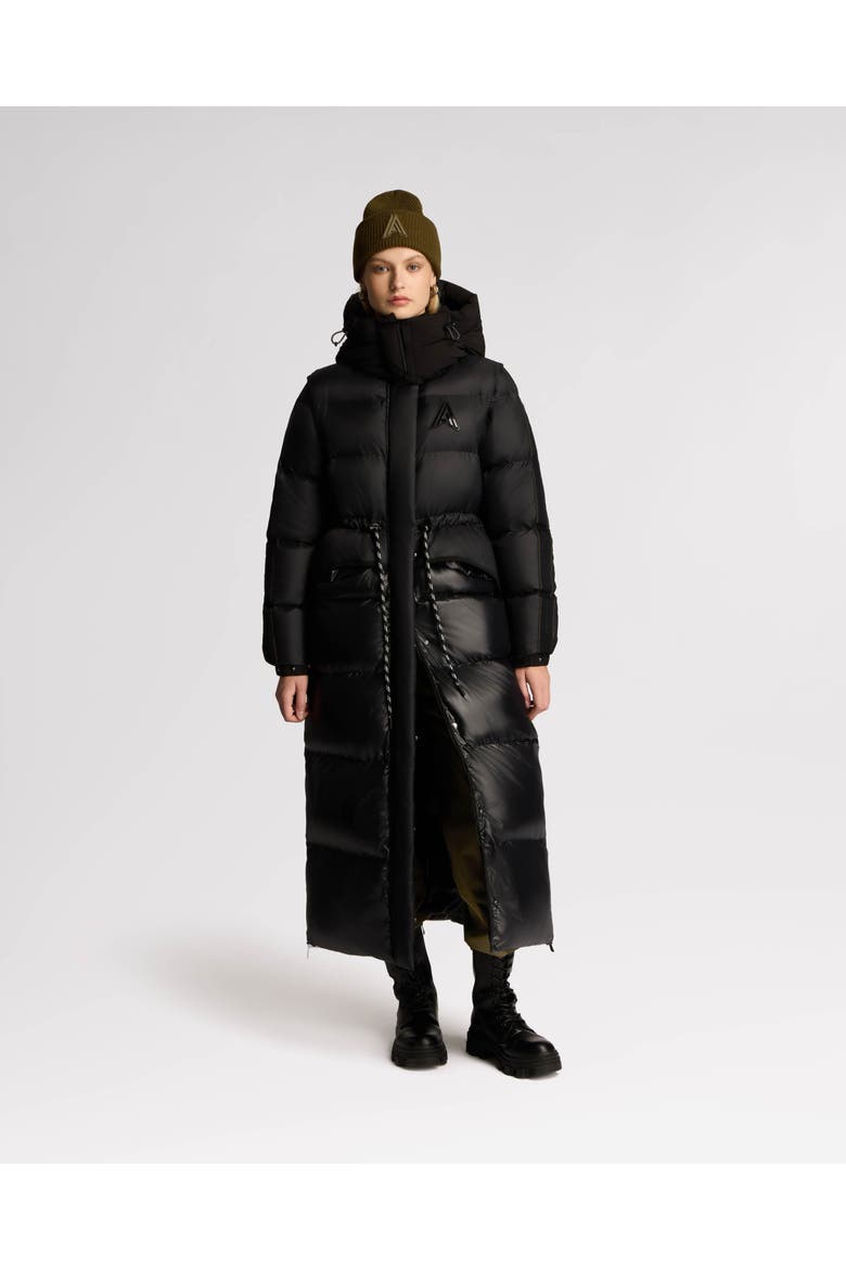 Tingwick 2-in-1 Maxi Puffer with Removable Sleeves, Main, color, Black