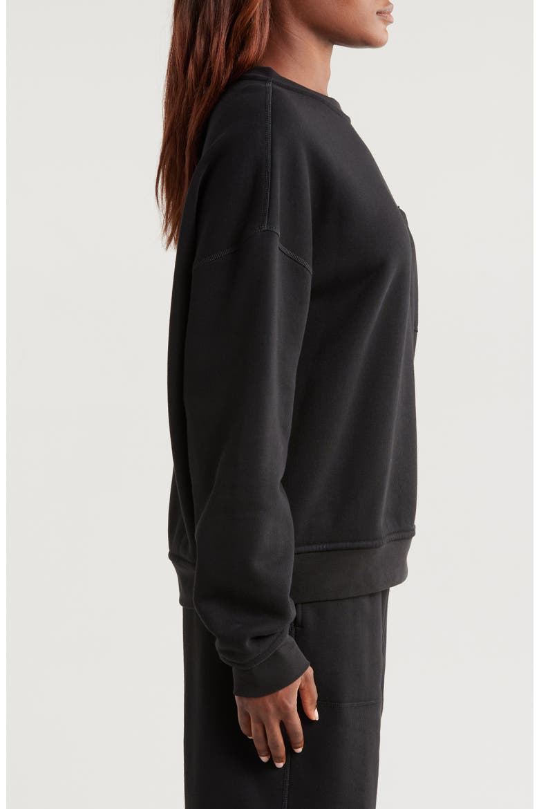 Silksweats™ Oversize Cotton Blend Pajama Sweatshirt, Alternate, color, IMMERSED BLACK