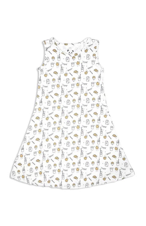 Kids' Milk & Cookies White Sleeveless Dress