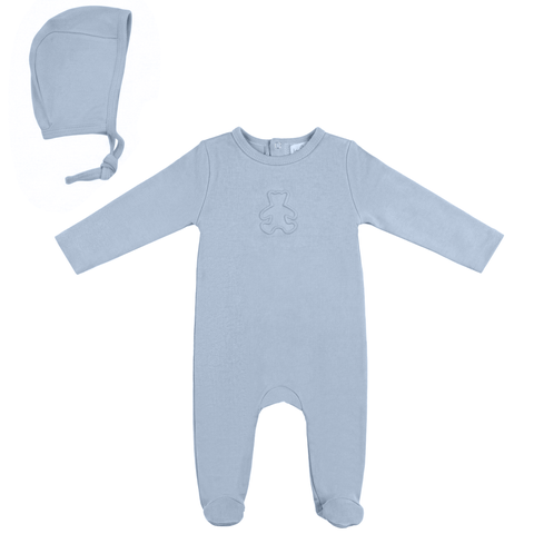 Embossed Bear Romper Layette Set