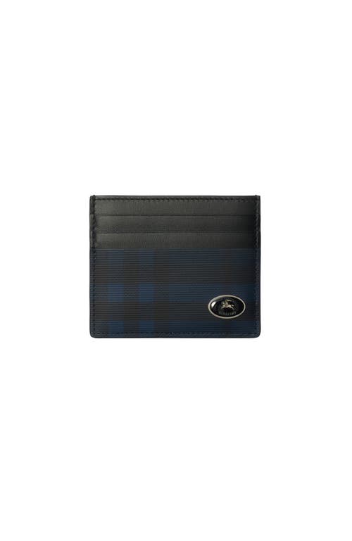 Burberry Tall Check Card Case In Blue