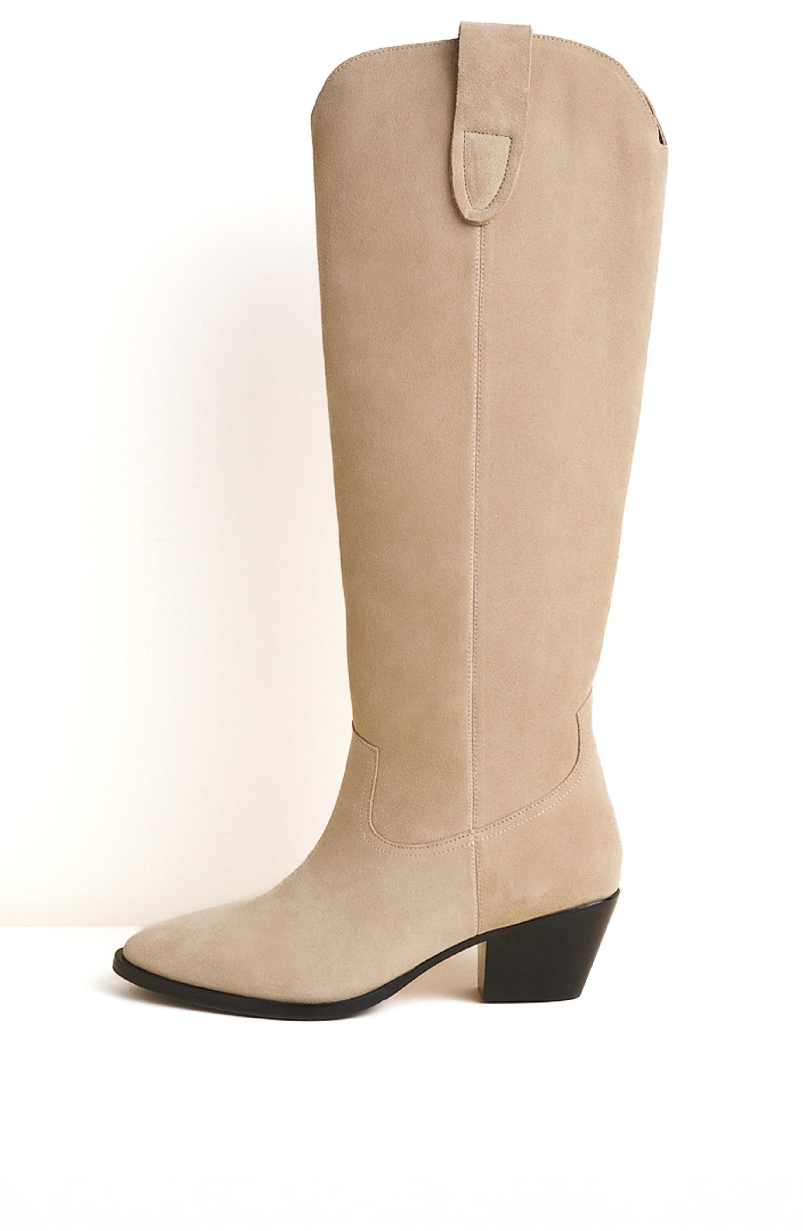 Charlotte Stone Agatha Knee High Western Boot, Alternate, color, Fawn