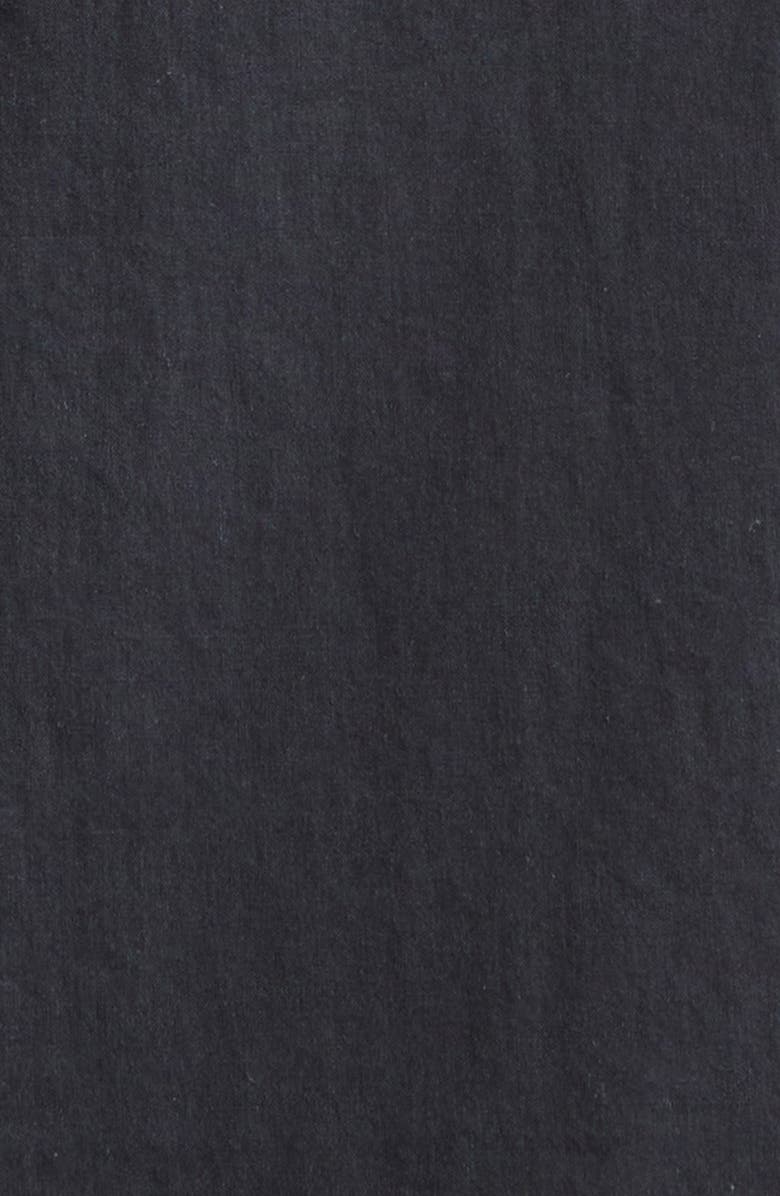 Lemaire Short Sleeve Cotton Muslin Button-Down Shirt, Alternate, color, Squid Ink