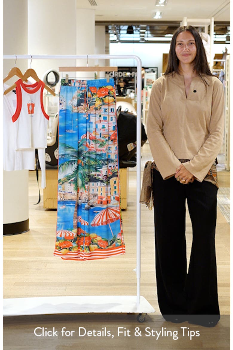 Drawstring Wide Leg Resort Pants video