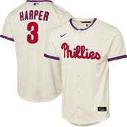 Nike Youth Nike Bryce Harper Cream Philadelphia Phillies Alternate 2 Replica Jersey