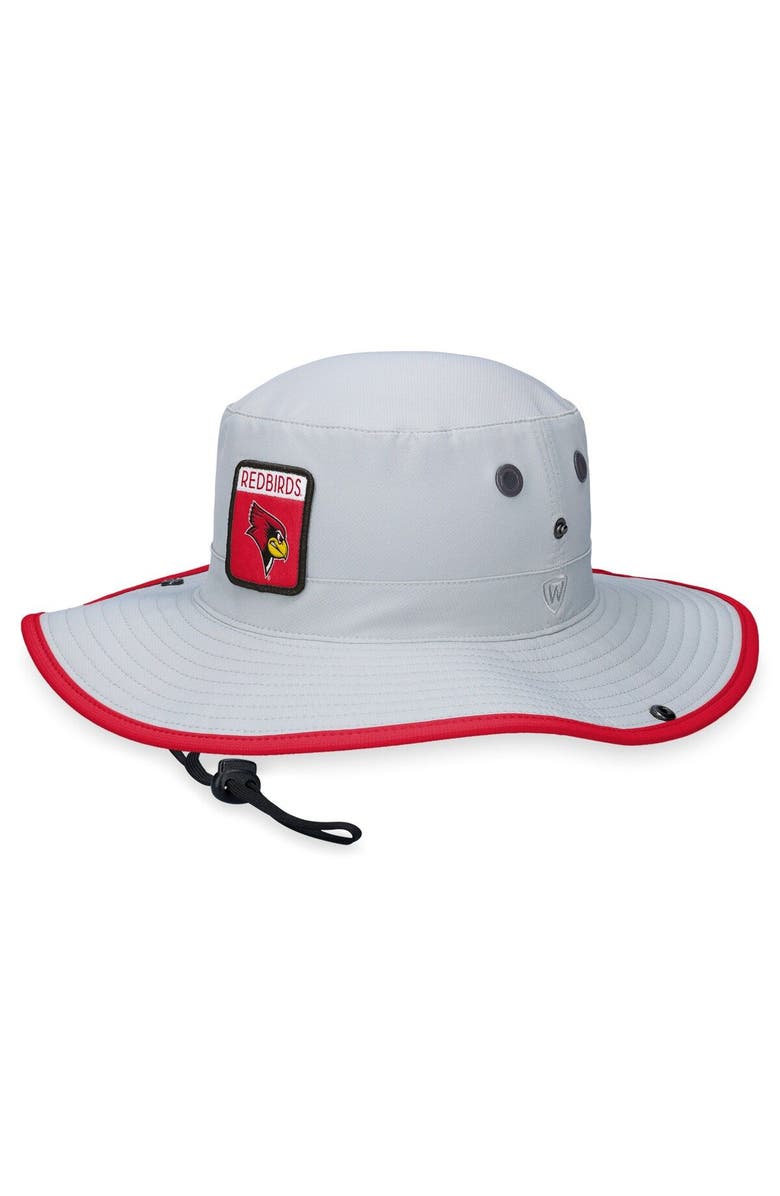 TOP OF THE WORLD Men's Top of the World Gray Illinois State Redbirds Steady Bucket Hat, Main, color, Gray
