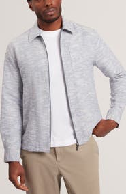 Ted Baker Lerreto Jacquard Denim Zip Overshirt