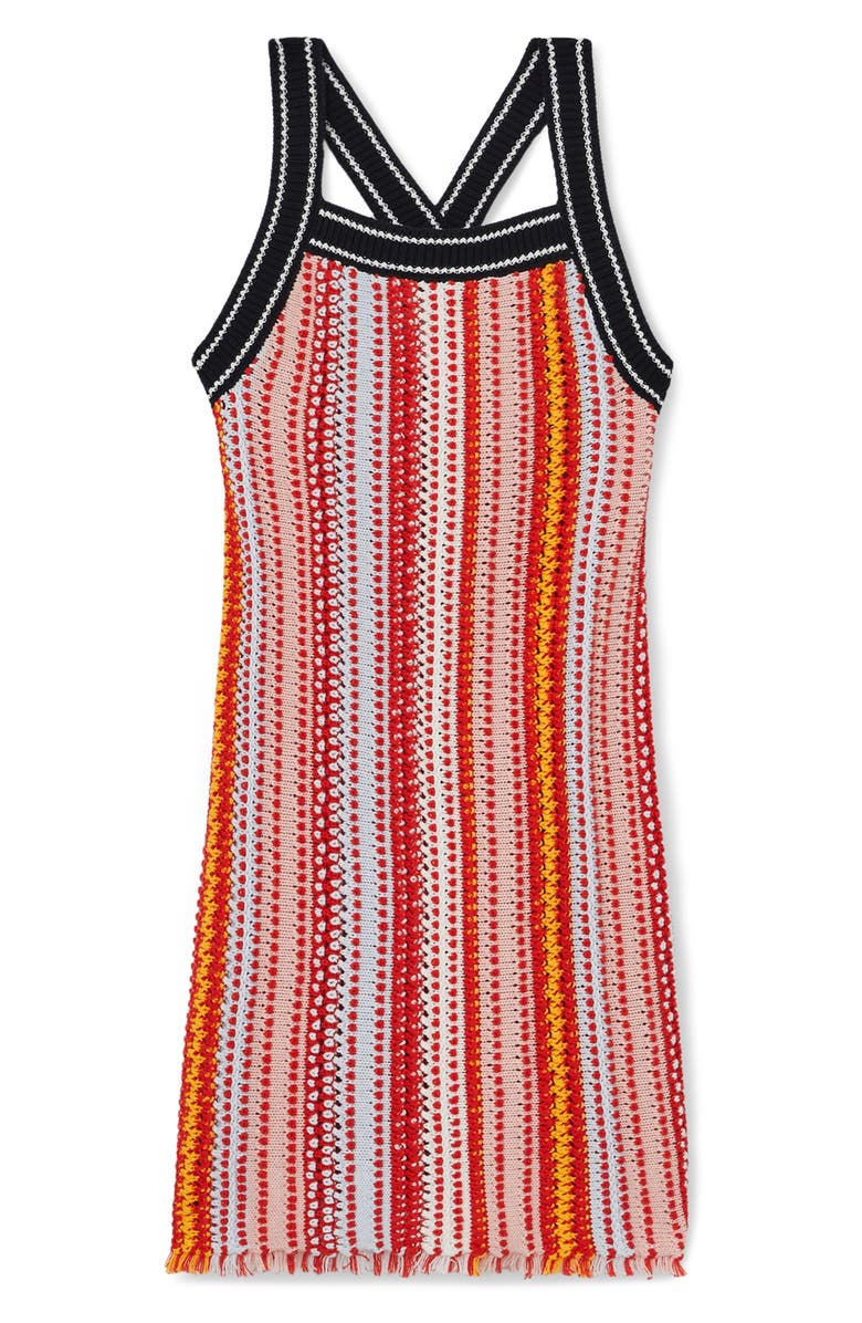 Reiss Kids' Amira Knit Dress, Main, color, Red Multi