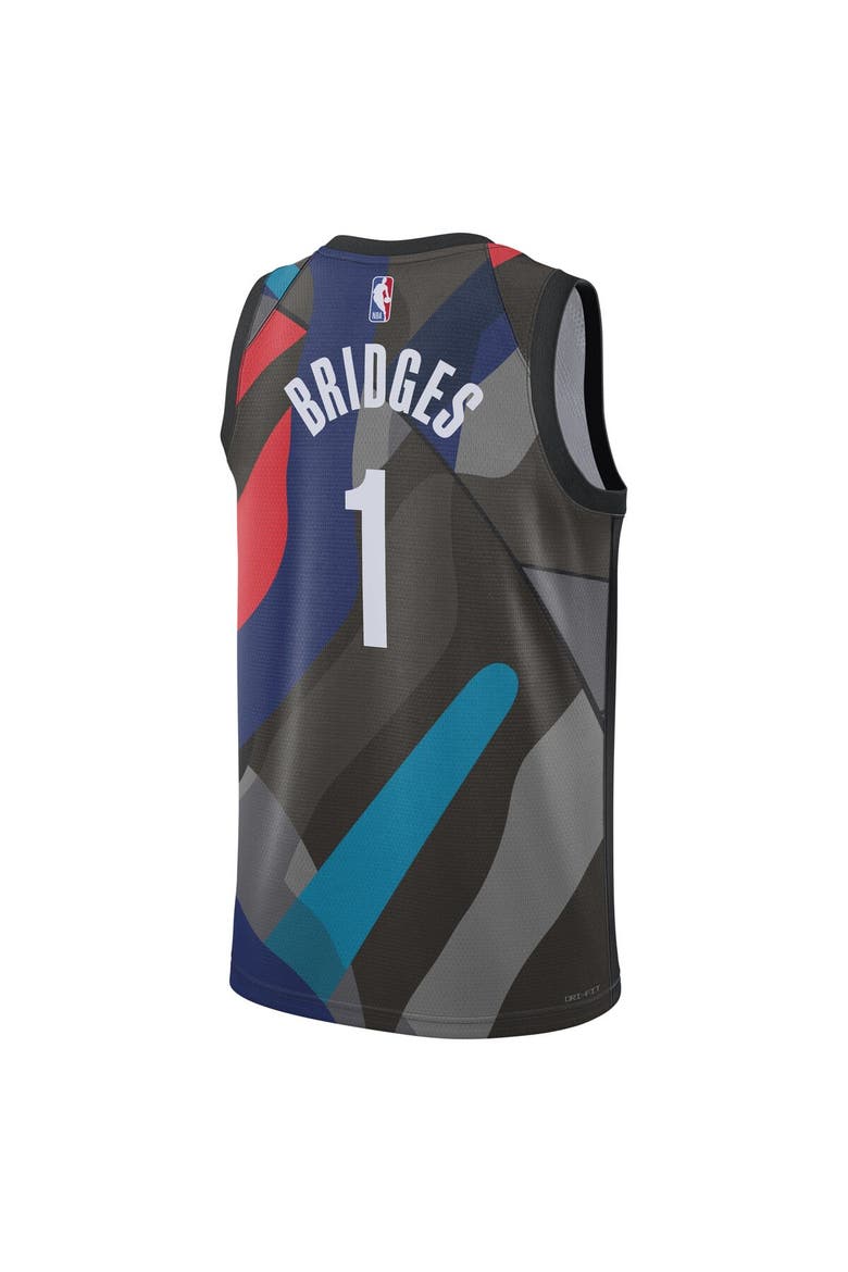 Unisex Nike Mikal Bridges Black Brooklyn Nets 2023/24 Swingman Jersey - City Edition, Alternate, color, Black