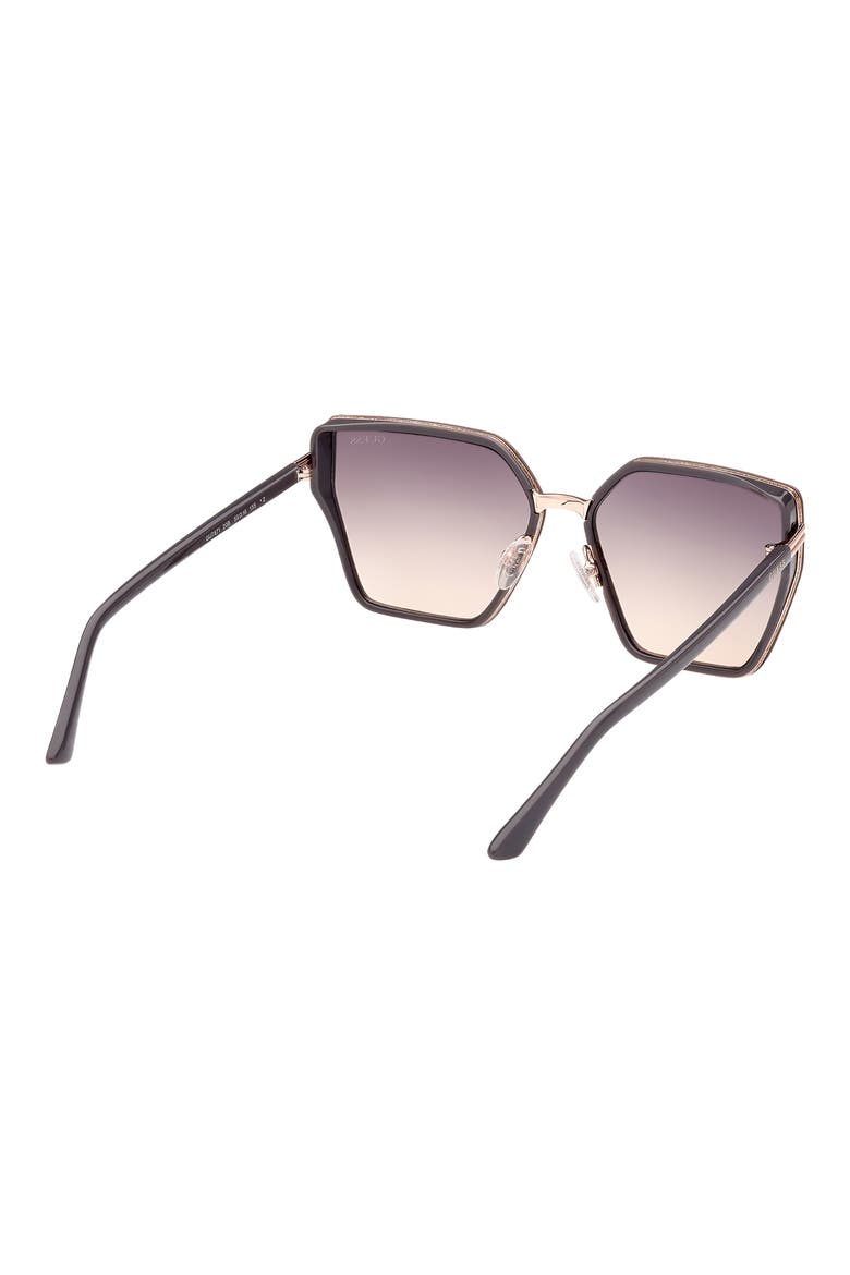 59mm Gradient Geometric Sunglasses, Alternate, color, GREY/ GRADIENT SMOKE