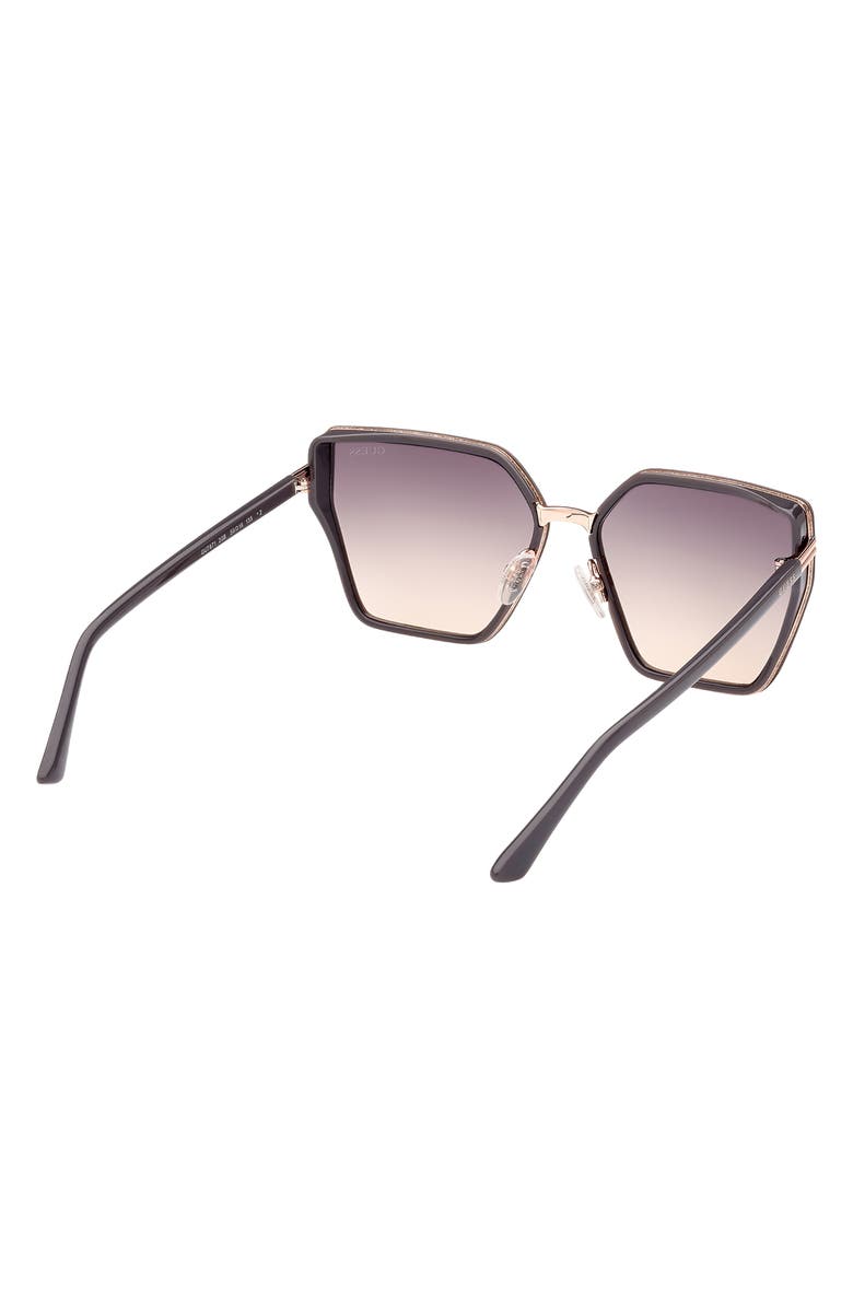 GUESS 59mm Gradient Geometric Sunglasses, Alternate, color, 
