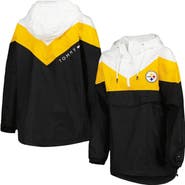 Tommy Hilfiger Women's Tommy Hilfiger White/Gold Pittsburgh Steelers Staci Half-Zip Hoodie Windbreaker Jacket
