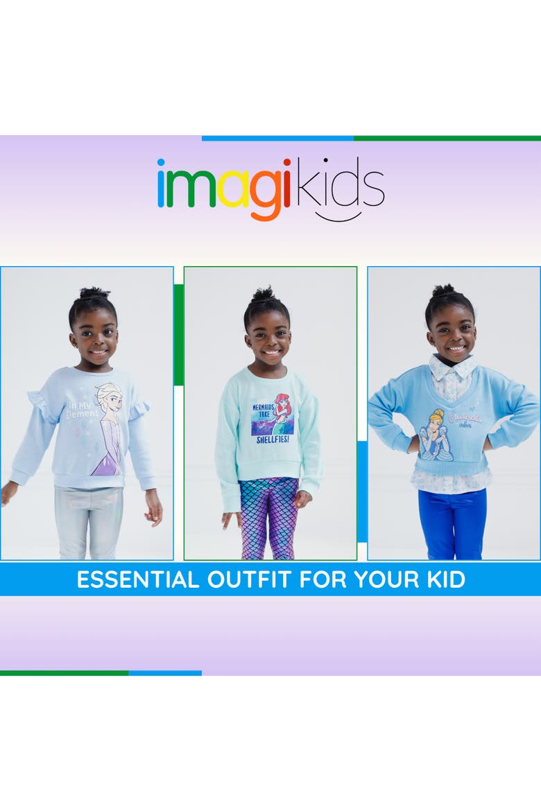 Frozen Queen Elsa Fleece Sweatshirt and Leggings Set, Alternate, color, Ice Blue Elsa