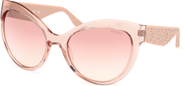 GUESS Logo Temple Cat Eye Sunglasses