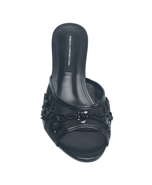 French Connection Ritz Mesh Kitten Heel In Black