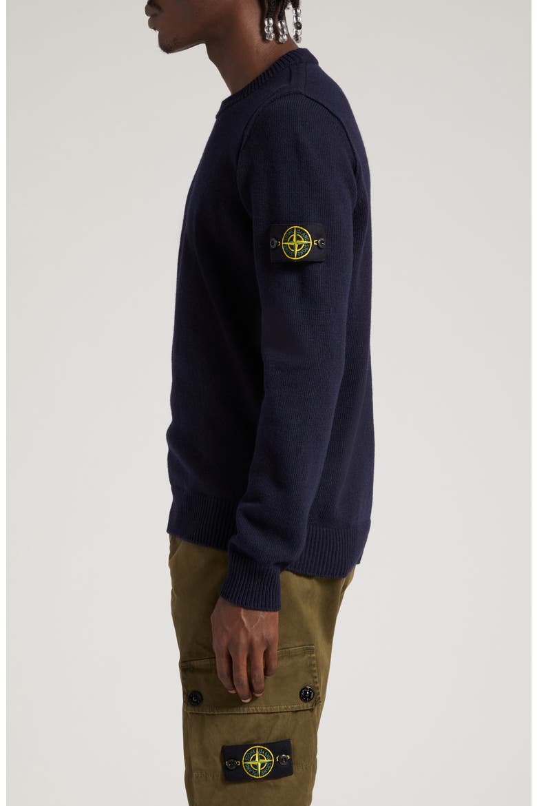 Compass Logo Wool Blend Sweater, Alternate, color, NAVY BLUE