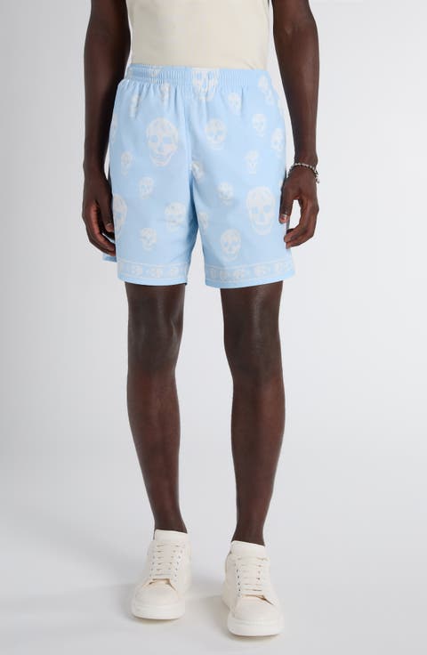 Classic Skull Print Swim Trunks