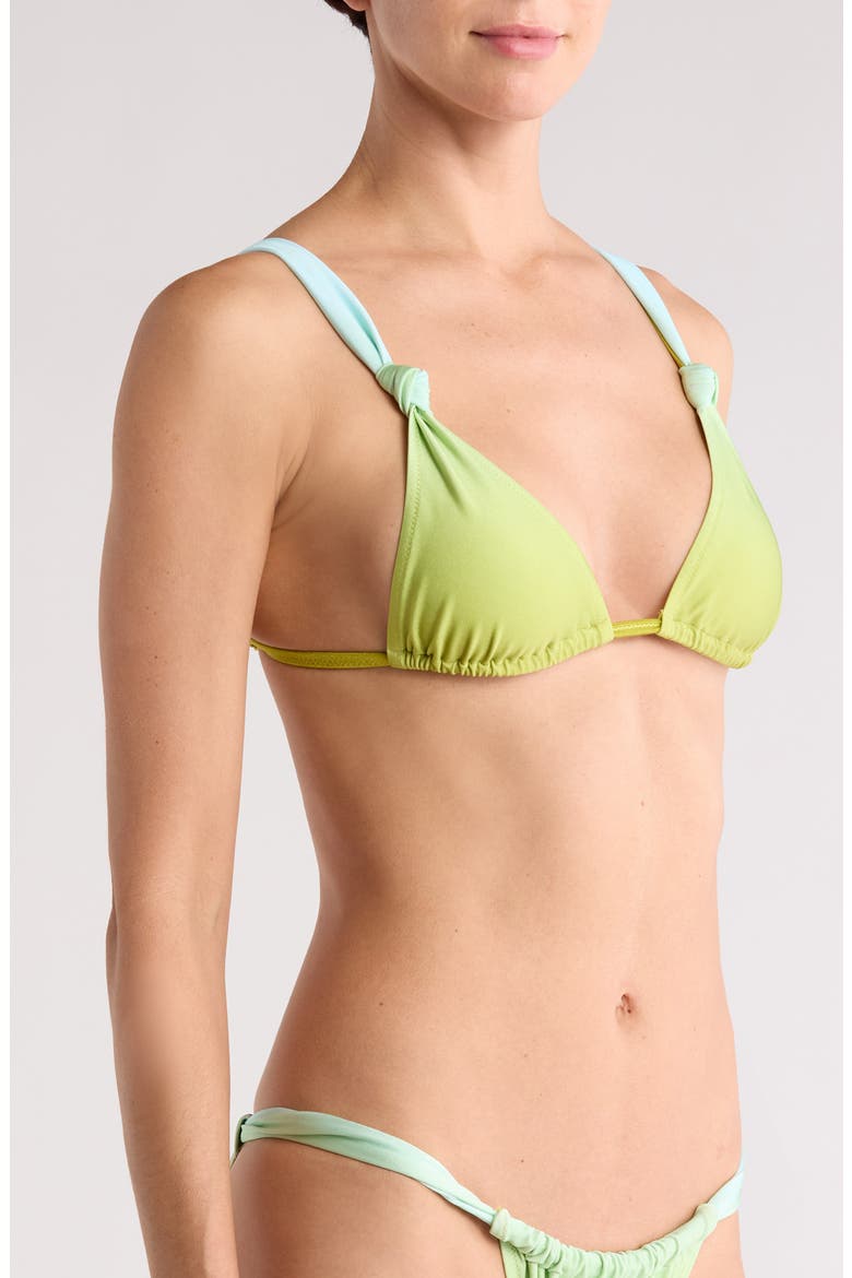 The Ellery Bikini Top, Alternate, color, SKY / CHARTREUSE OMBRE