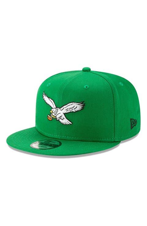 Men's New Era Black Philadelphia Eagles Throwback 9FIFTY Adjustable Snapback Hat