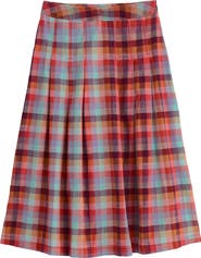 Seasalt Cornwall Jamboree Organic Cotton Chambray Midi Skirt