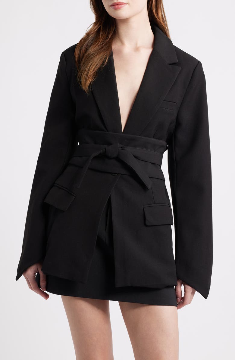 Odd Muse The Ultimate Muse Belted Blazer, Main, color, Black