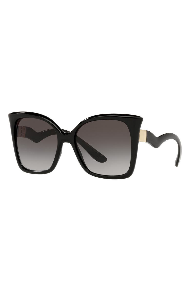 Dolce&Gabbana 56mm Oversize Butterfly Sunglasses, Alternate, color, 