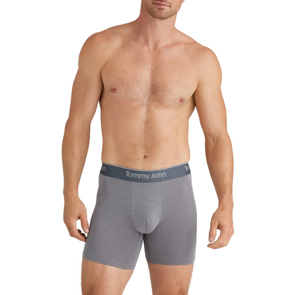 Tommy John 3-pack Second Skin 6-inch Stretch Modal Boxer Briefs In Gray