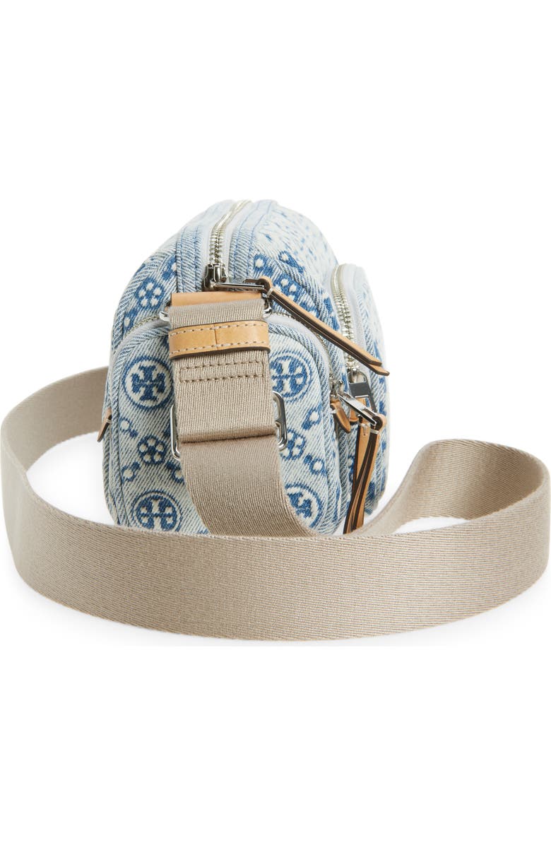 Tory Burch T Monogram Denim Pocket Crossbody Bag, Alternate, color, Powder Blue