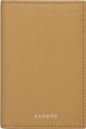 SANDRO Grained leather card holder
