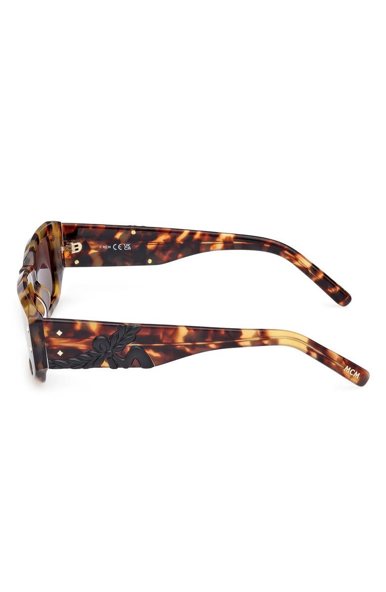 MCM 53mm Rectangular Sunglasses, Alternate, color, Blonde Havana / Brown