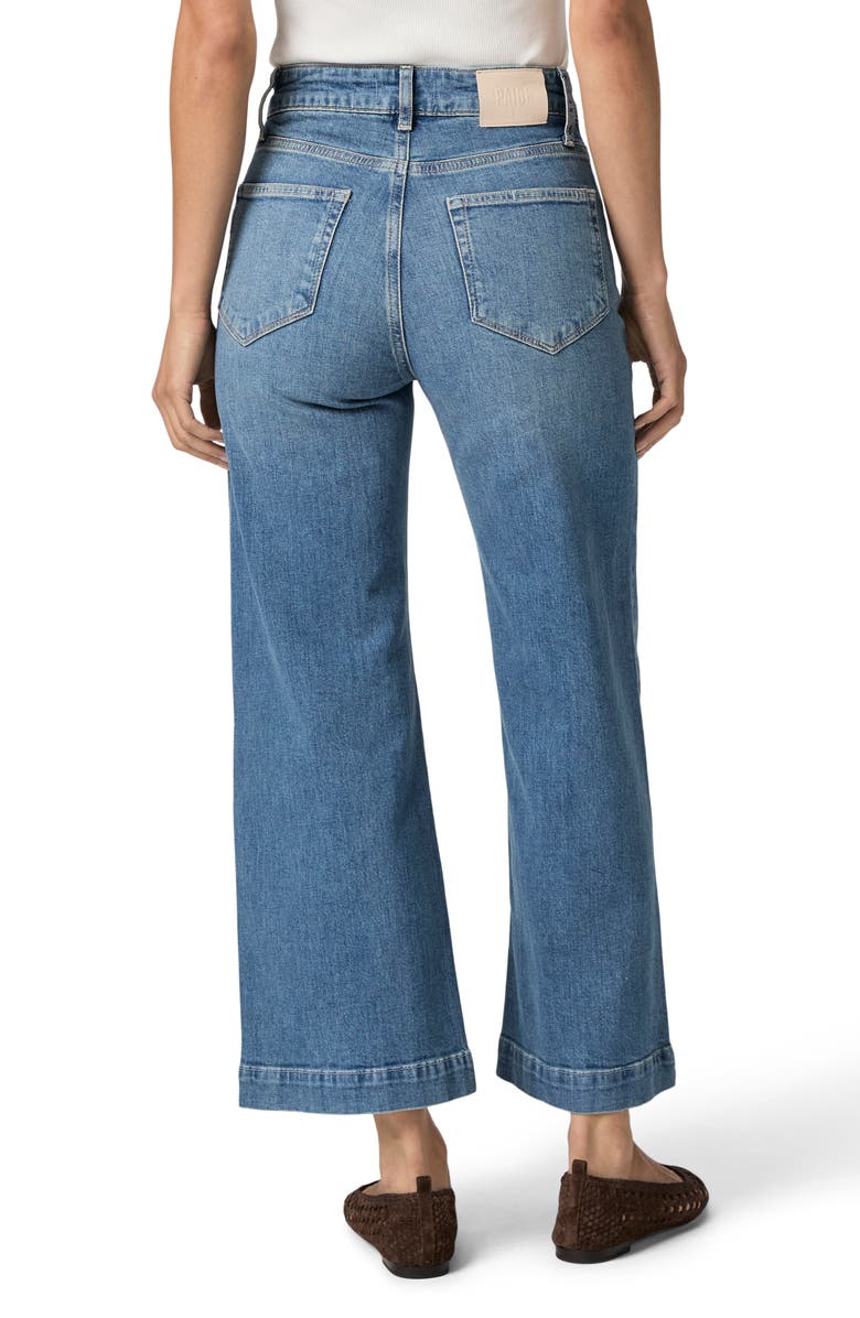 PAIGE Anessa Patch Pocket High Waist Ankle Wide Leg Jeans, Alternate, color, Paley