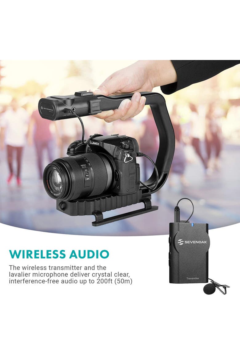 MicRig-W1 Wireless Microphone Filmmaker Handle, Alternate, color, Black