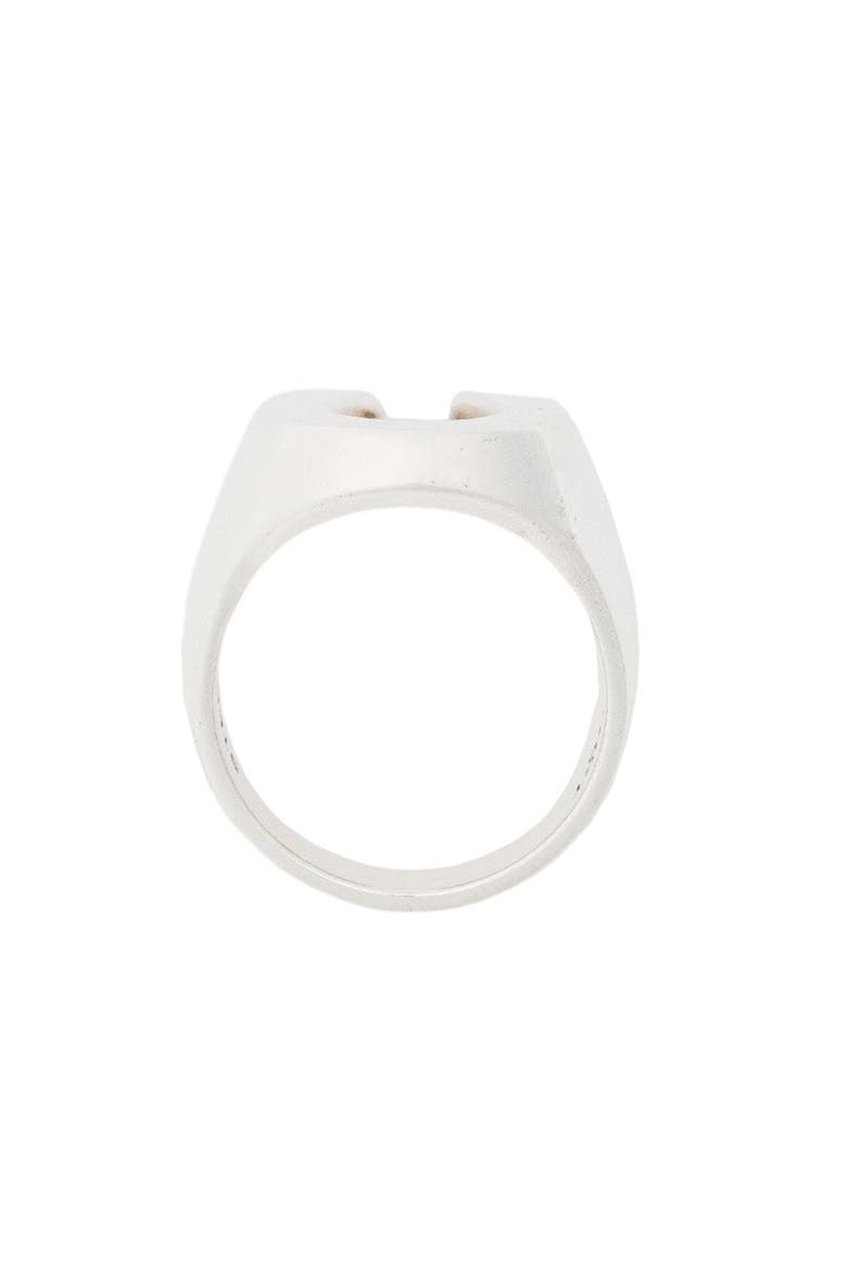 Men's Smooth Horseshoe Signet Ring, Alternate, color, STERLING SILVER