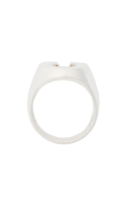 Good Art Hlywd Smooth Horseshoe Signet Ring In Metallic