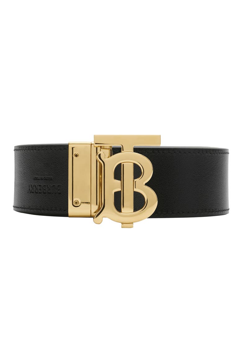 TB Plaque Check Reversible Belt, Alternate, color, BLACK-ARCHIVE BEIGE