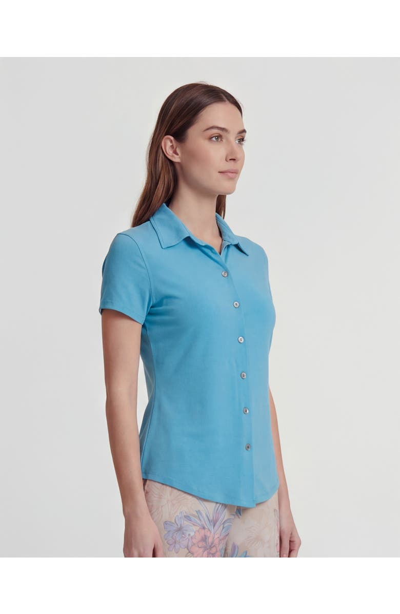 Lords of Harlech Womens Shelley Short Sleeve Shirt, Alternate, color, Teal