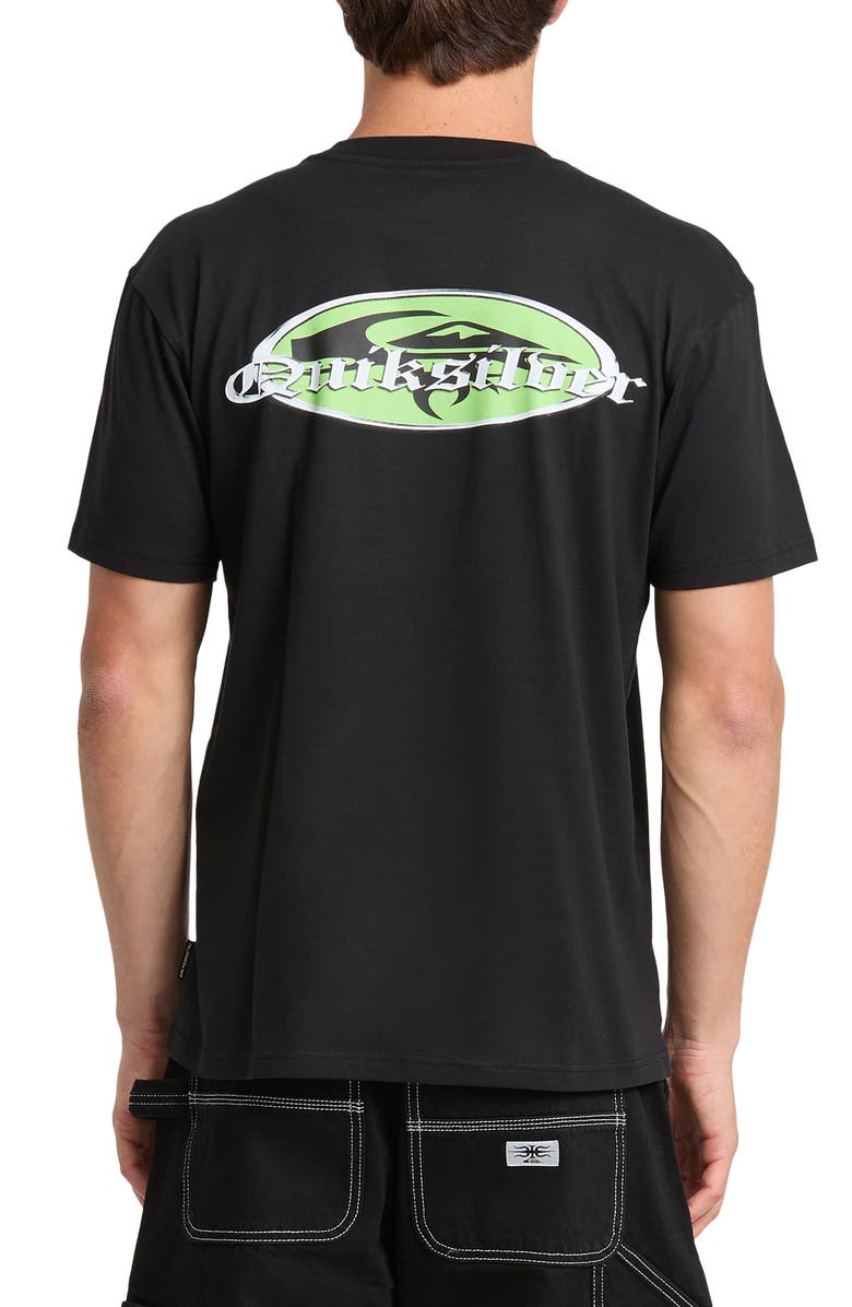 Quiksilver Chrome English MT0 Graphic T-Shirt, Alternate, color, Black